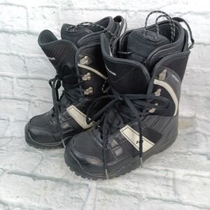 Northwave Freedom Snowboard Boots Mens Size 7.5 Black White Lace Up MP 255 s3
